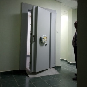 Vault Doors – Steel Exit Doors 13 On Display At Safes And Office Security Systems Ltd Shops Showroom In Nairobi Kenya