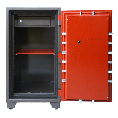 Bankers Safe BS-LX1080 - Red On Display At Safes And Office Security Systems Ltd Shops Showroom In Nairobi Kenya