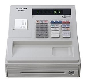 XEA107W Cash Register White On Display At Safes And Office Security Systems Ltd Shops Showroom In Nairobi Kenya