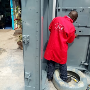 Vault Doors – Steel Exit Doors 9 On Display At Safes And Office Security Systems Ltd Shops Showroom In Nairobi Kenya