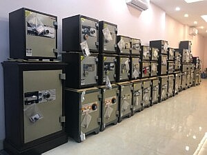 Safes On Display At Safes And Office Security Systems Ltd Shops Showroom In Nairobi Kenya