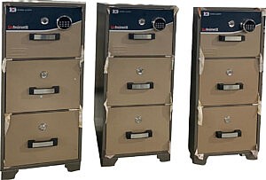 DigitThree Drawers Digital Fire Proof Cabinets On Display At Safes And Office Security Systems Ltd Shops Showroom In Nairobi Kenya2al Cabinets Three drawers 2